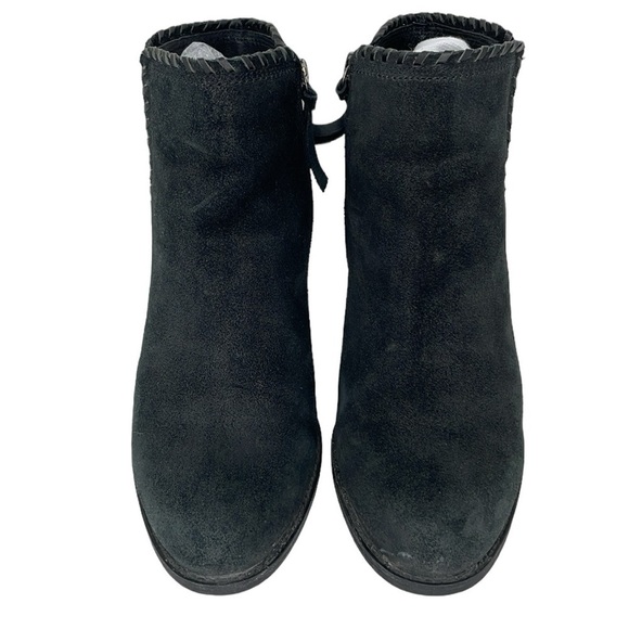 Sofft Boots Women's 10 Black Leather Ankle Booties Zip Round Toe - Picture 5 of 16